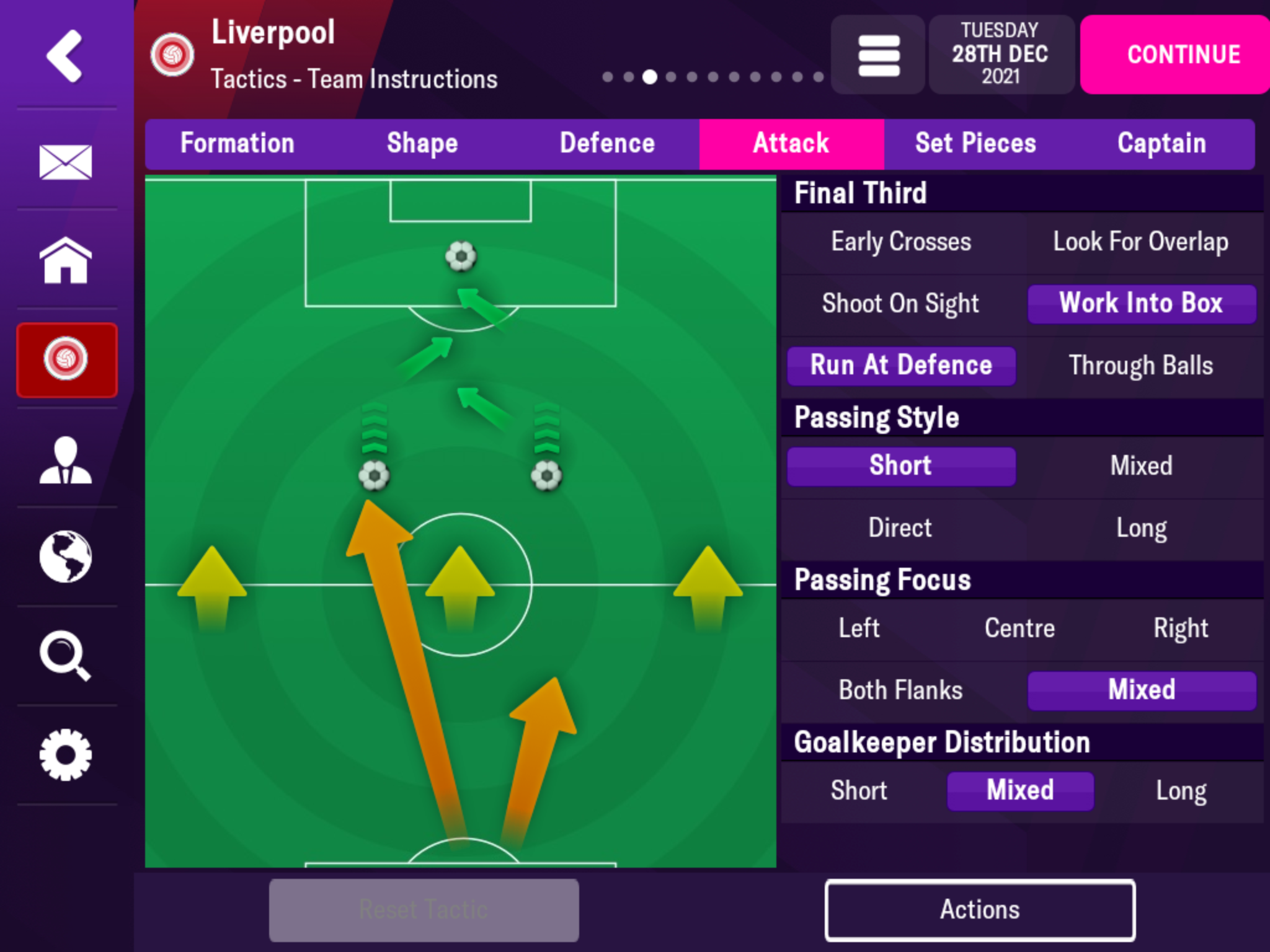 Side to Side Passing - Football Manager 2022 Mobile - FMM Vibe